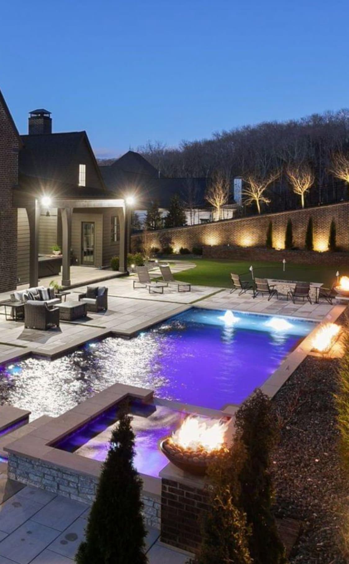 Custom pool construction layout connected to premium decking.